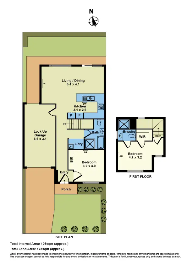 Floorplan of Homely townhouse listing, 2/6 Baird Street, Maidstone VIC 3012