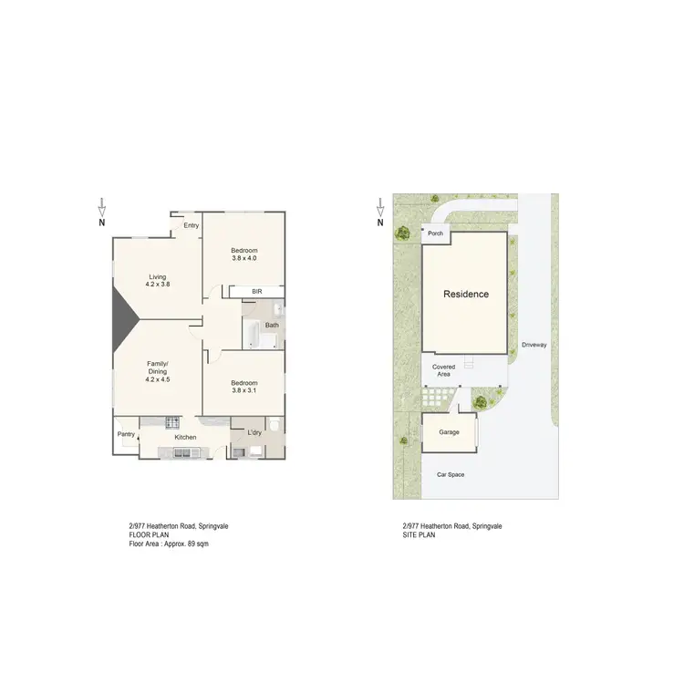 Floorplan of Homely unit listing, 2/977 Heatherton Road, Springvale VIC 3171