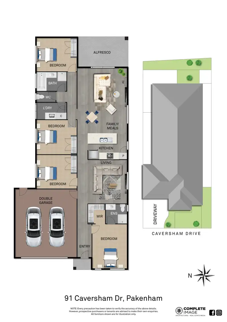Floorplan of Homely house listing, 91 Caversham Drive, Pakenham VIC 3810
