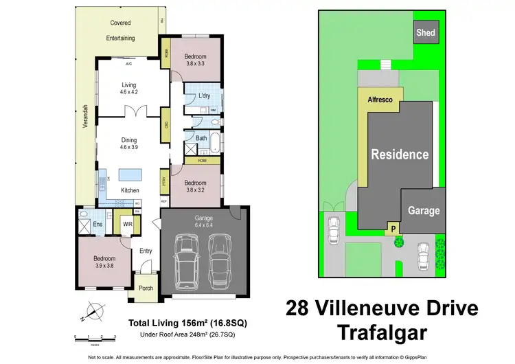 Floorplan of Homely house listing, 28 Villeneuve Drive, Trafalgar VIC 3824