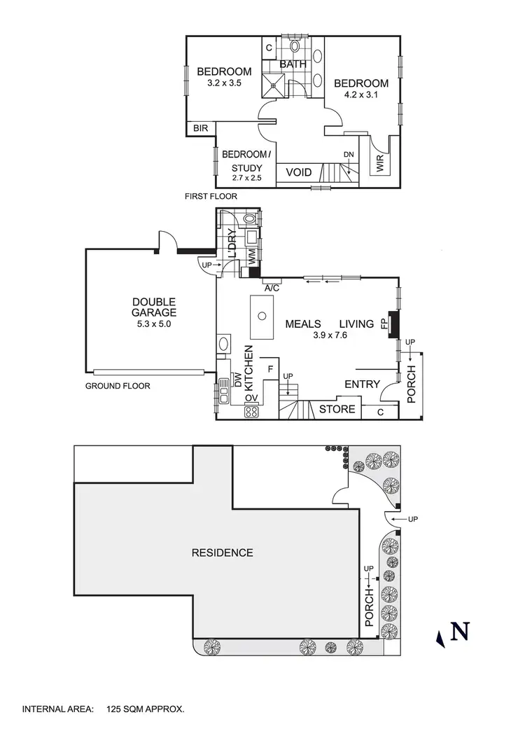 Floorplan of Homely townhouse listing, 1/290 Hope Street, Brunswick West VIC 3055