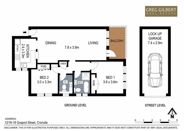 Floorplan of Homely apartment listing, 12/16-18 Gosport Street, Cronulla NSW 2230