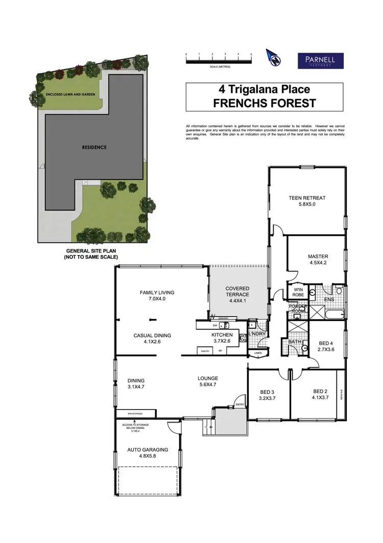 Floorplan of Homely house listing, 4 Trigalana Place, Frenchs Forest NSW 2086