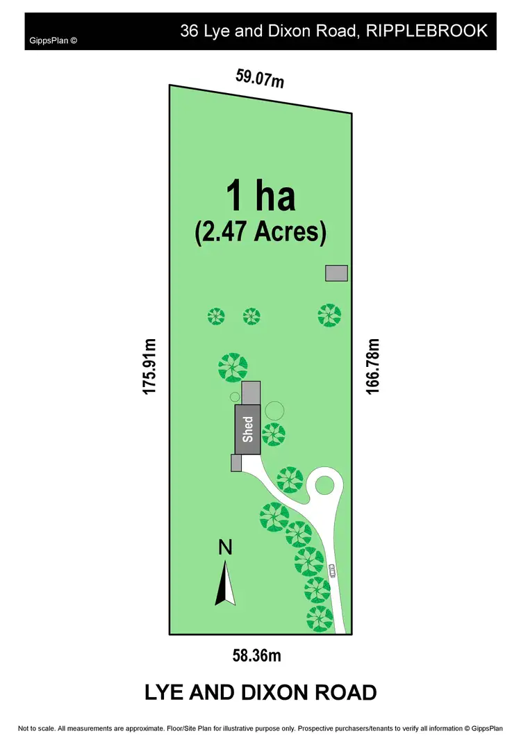 Floorplan of Homely land listing, 36 Lye and Dixon Road, Ripplebrook VIC 3818
