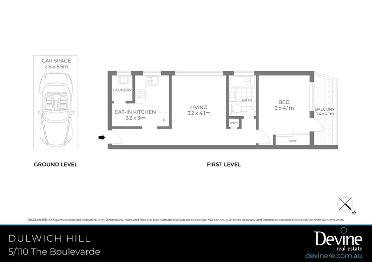 Floorplan of Homely unit listing, 5/110 The Boulevarde, Dulwich Hill NSW 2203