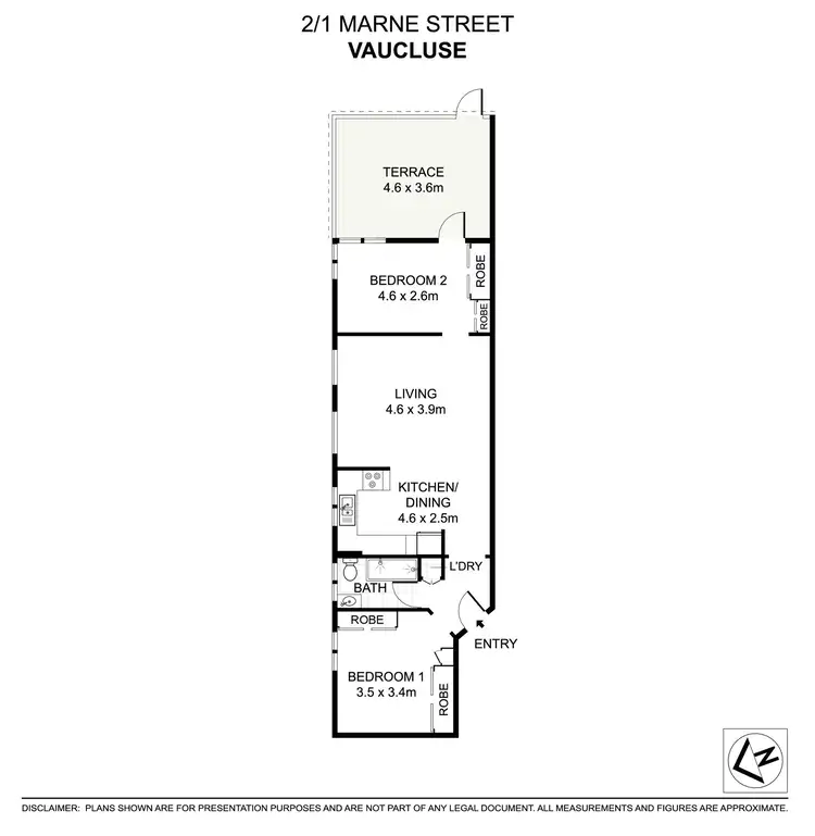 Floorplan of Homely apartment listing, 2/1 Marne Street, Vaucluse NSW 2030