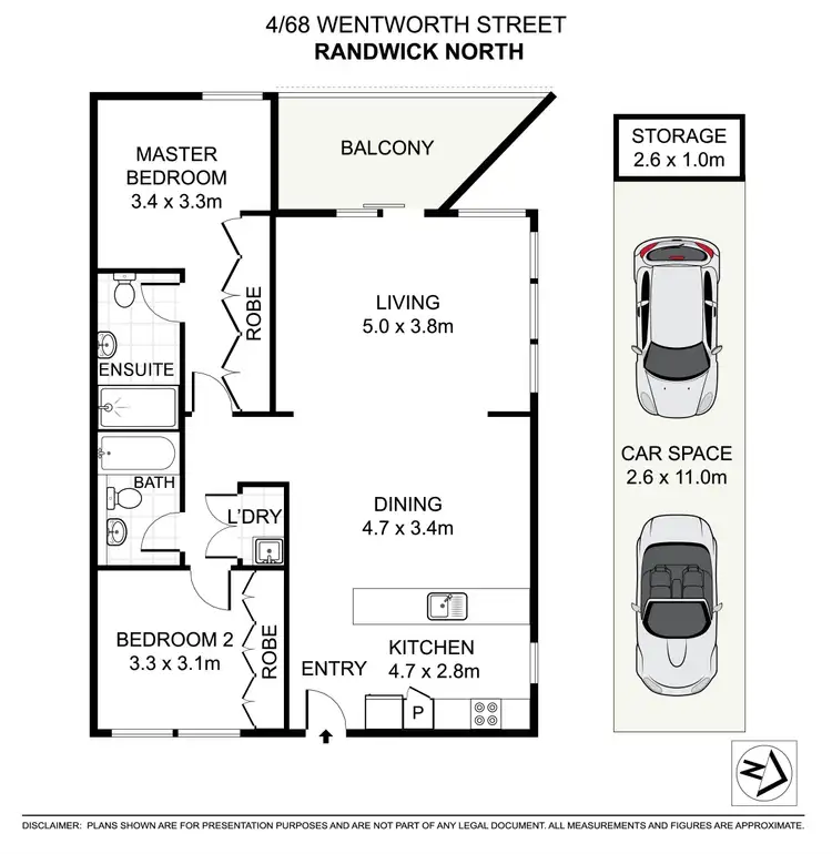 Floorplan of Homely apartment listing, 4/68 Wentworth Street, Randwick NSW 2031