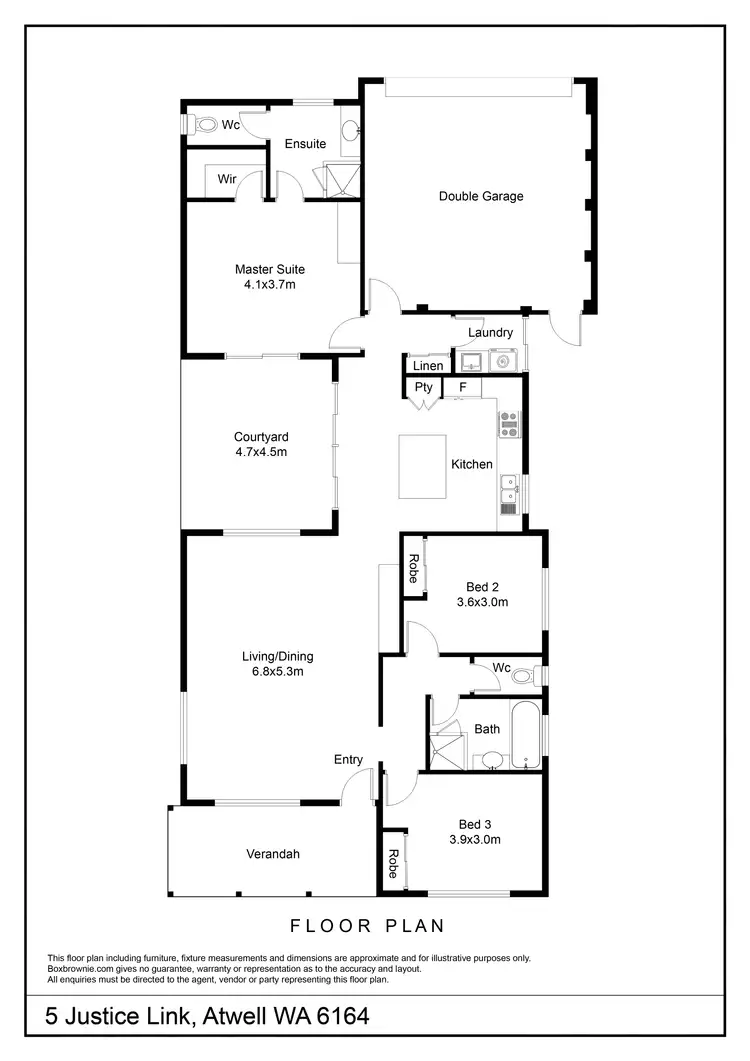 Floorplan of Homely house listing, 5 Justice Link, Atwell WA 6164