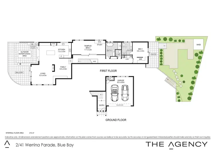Floorplan of Homely unit listing, 2/41 Werrina Parade, Blue Bay NSW 2261