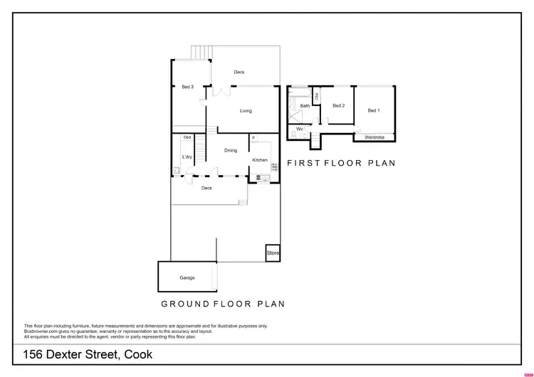 Floorplan of Homely townhouse listing, 156 Dexter Street, Cook ACT 2614
