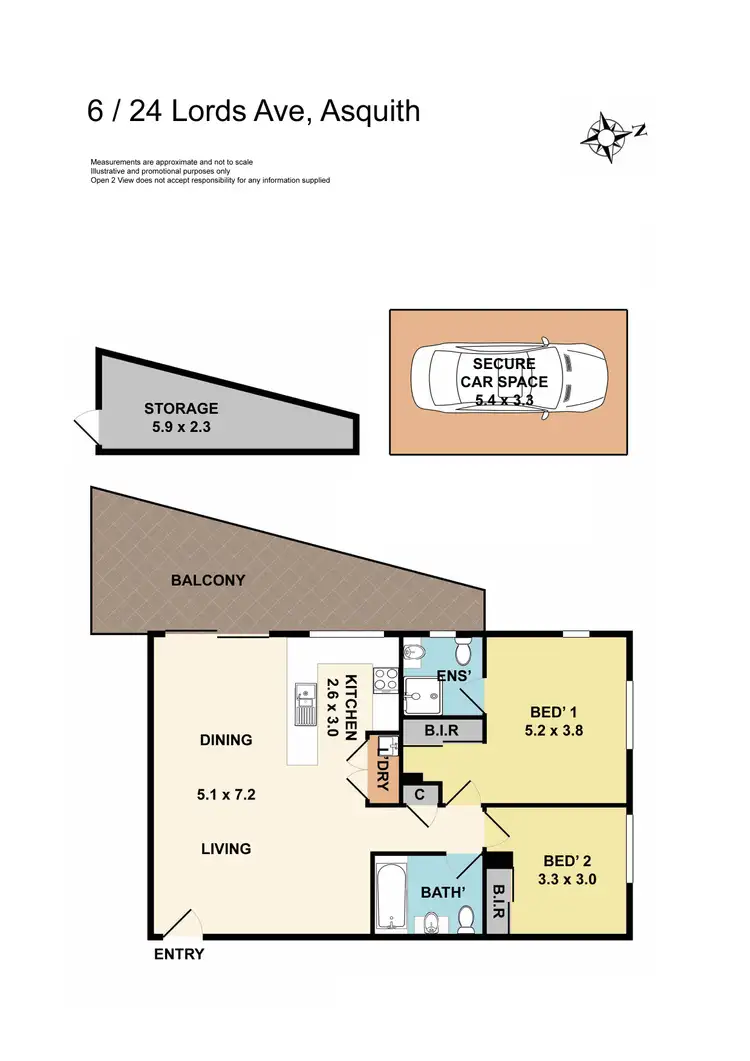 Floorplan of Homely apartment listing, 6/24-26 Lords Avenue, Asquith NSW 2077