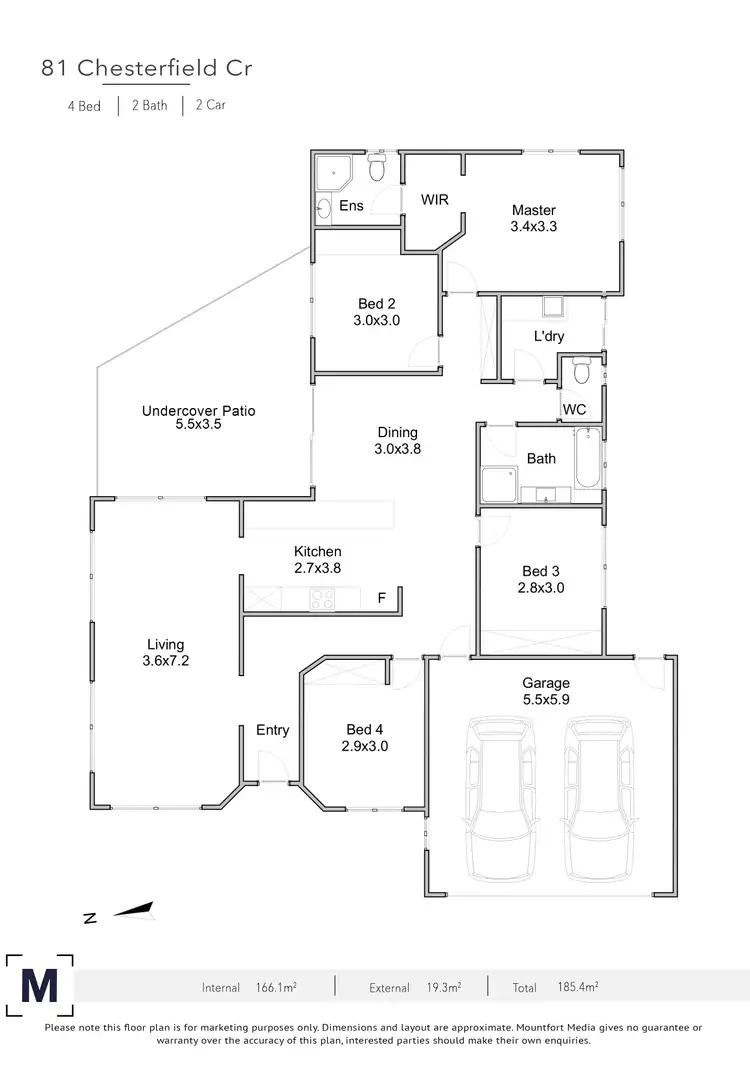 Floorplan of Homely house listing, 81 Chesterfield Crescent, Kuraby QLD 4112