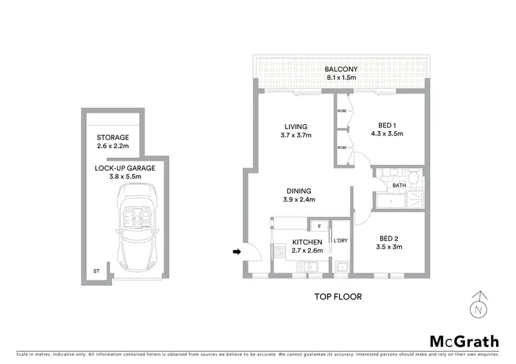 Floorplan of Homely apartment listing, 9/381 Mowbray Road, Chatswood NSW 2067