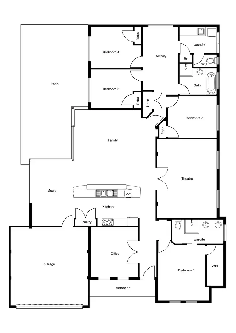 Floorplan of Homely house listing, 45 Daablone Vista, Dalyellup WA 6230