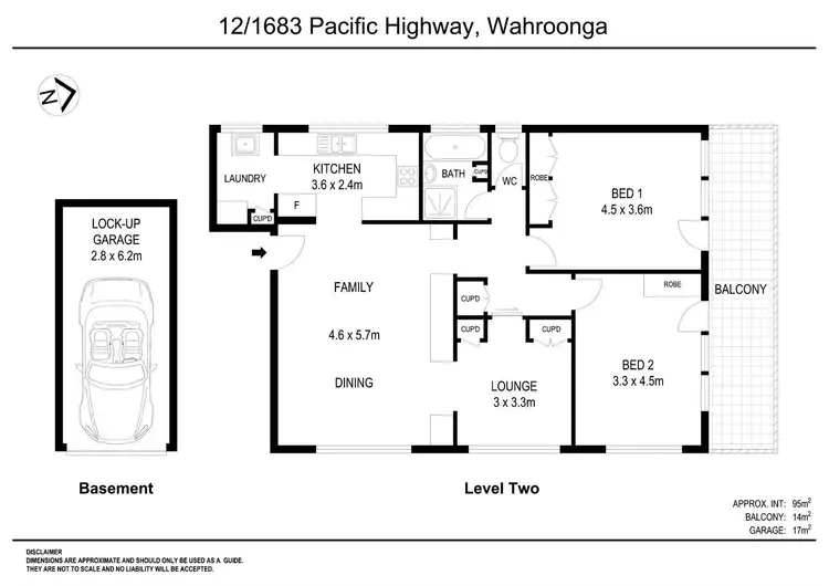 Floorplan of Homely apartment listing, 12/1683 Pacific Highway, Wahroonga NSW 2076