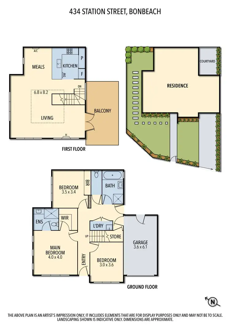 Floorplan of Homely townhouse listing, 434 Station Street, Bonbeach VIC 3196