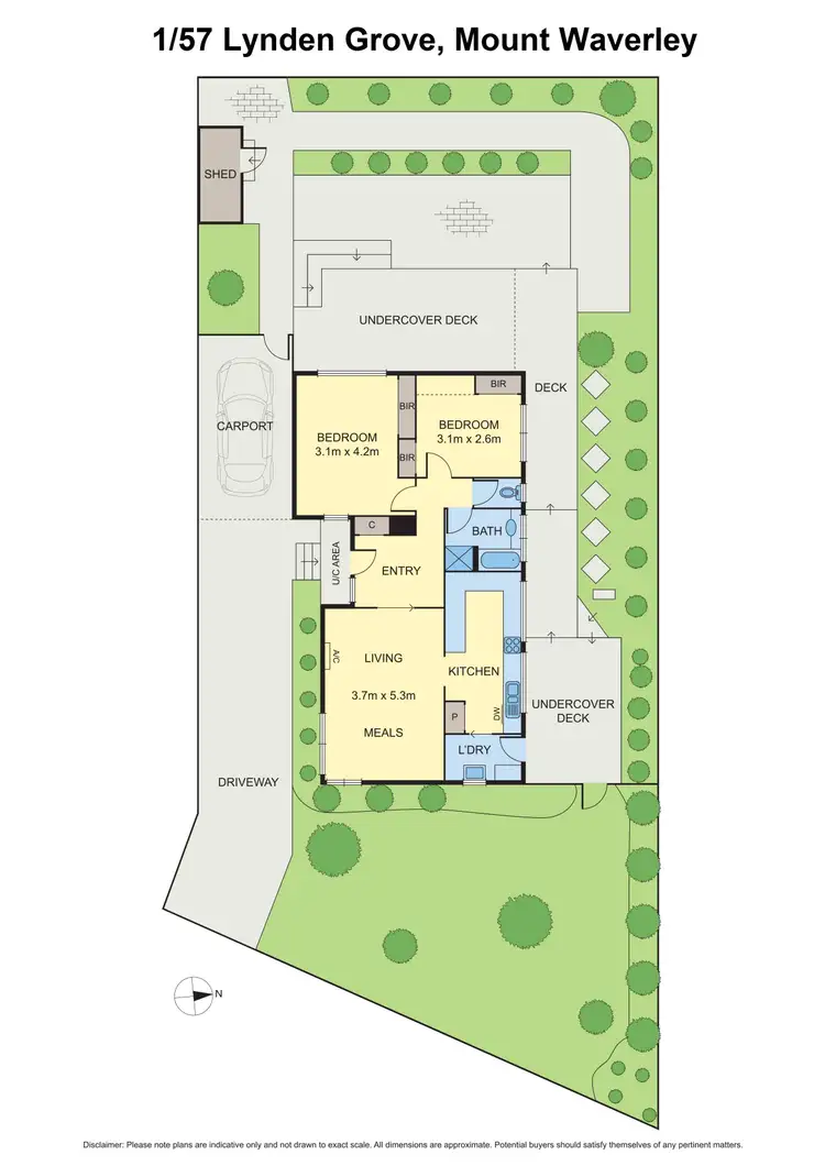 Floorplan of Homely unit listing, 1/57 Lynden Grove, Mount Waverley VIC 3149