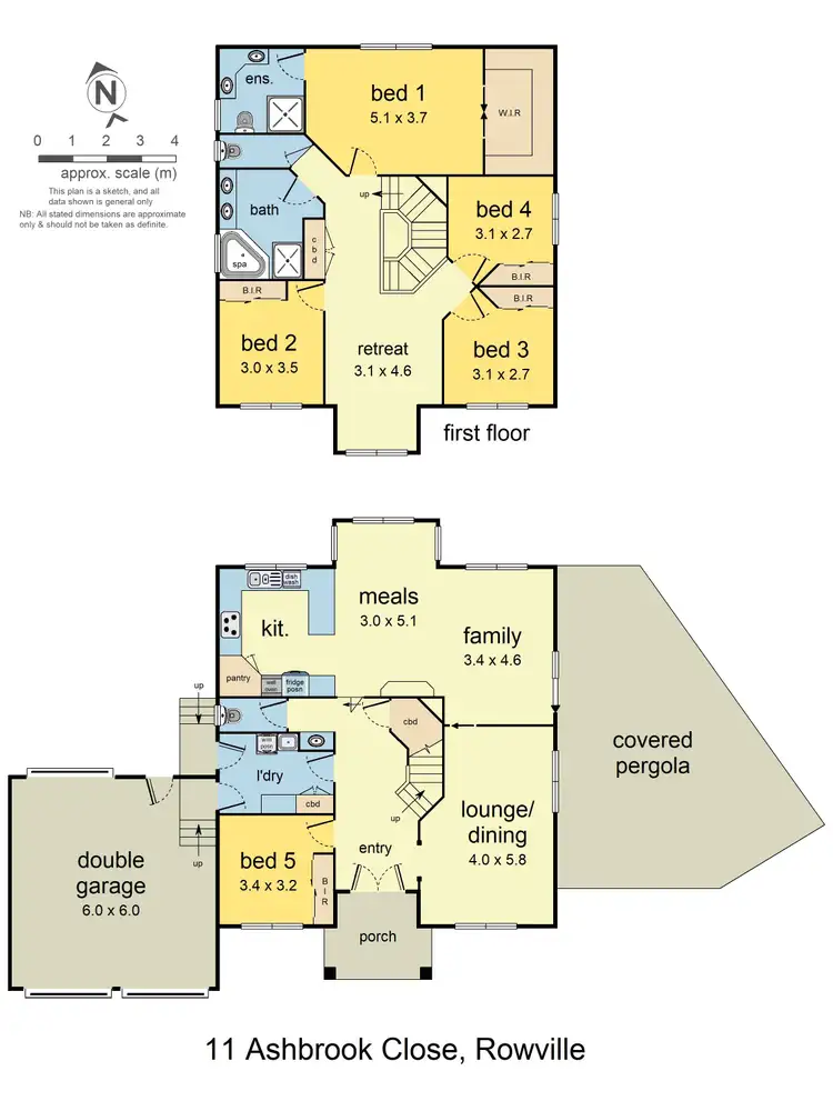Floorplan of Homely house listing, 11 Ashbrook Close, Rowville VIC 3178