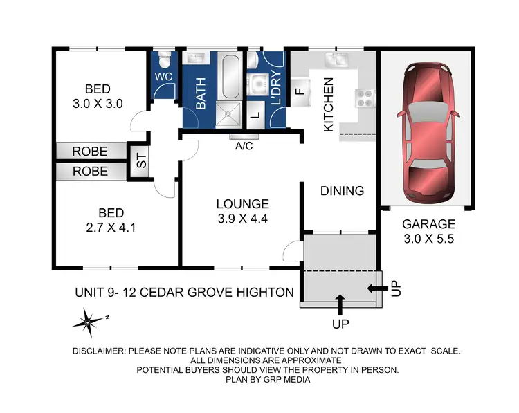 Floorplan of Homely unit listing, 9/12 Cedar Grove, Highton VIC 3216
