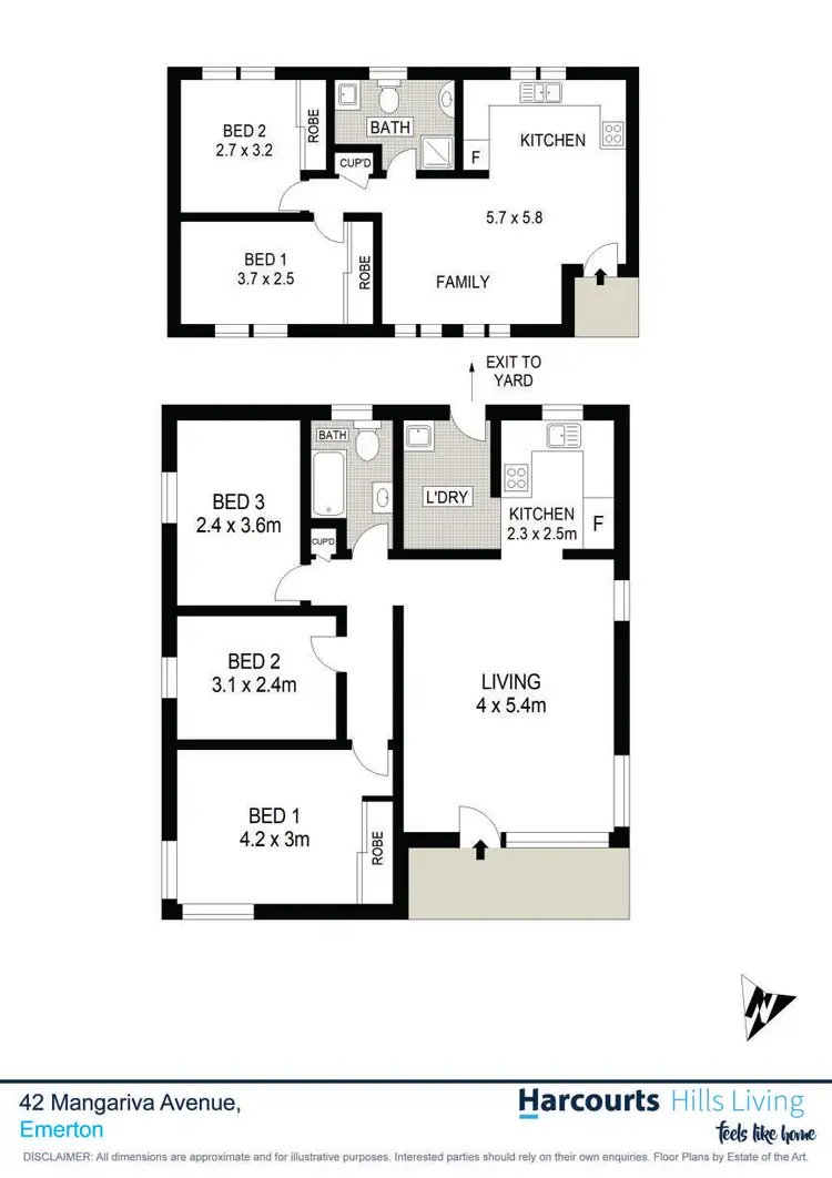 Floorplan of Homely house listing, 42 & 42A Mangariva Avenue, Emerton NSW 2770