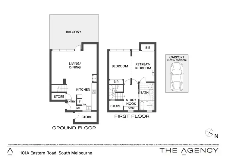 Floorplan of Homely apartment listing, 101A Eastern Road, South Melbourne VIC 3205