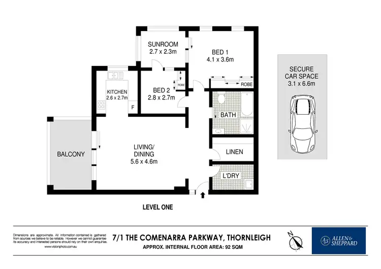 Floorplan of Homely unit listing, 7/1 The Comenarra Parkway, Thornleigh NSW 2120