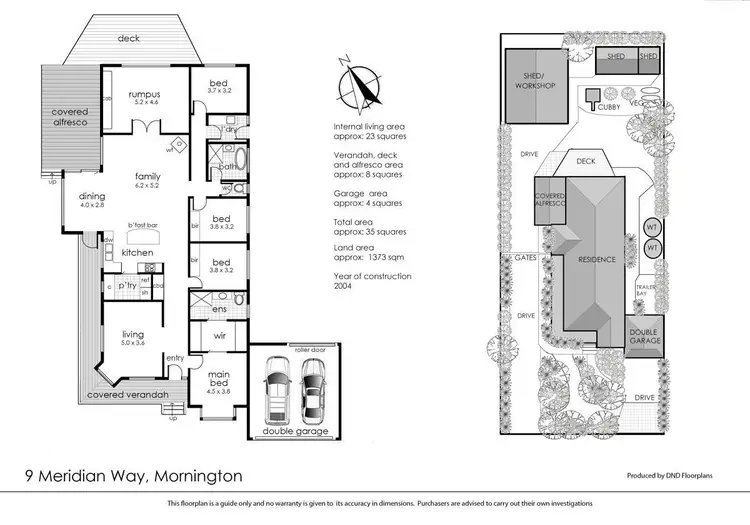 Floorplan of Homely house listing, 9 Meridian Way, Mornington VIC 3931