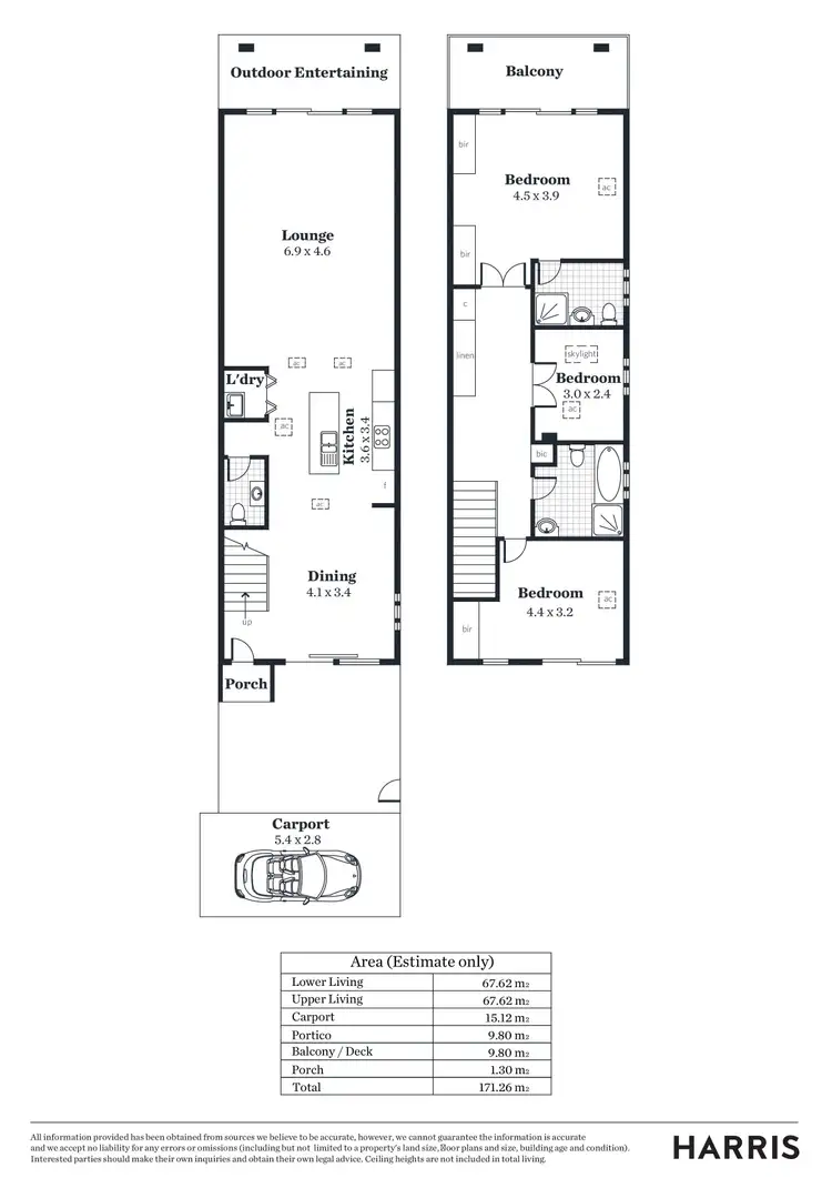 Floorplan of Homely townhouse listing, 2/30 Shearwater Drive, Mawson Lakes SA 5095