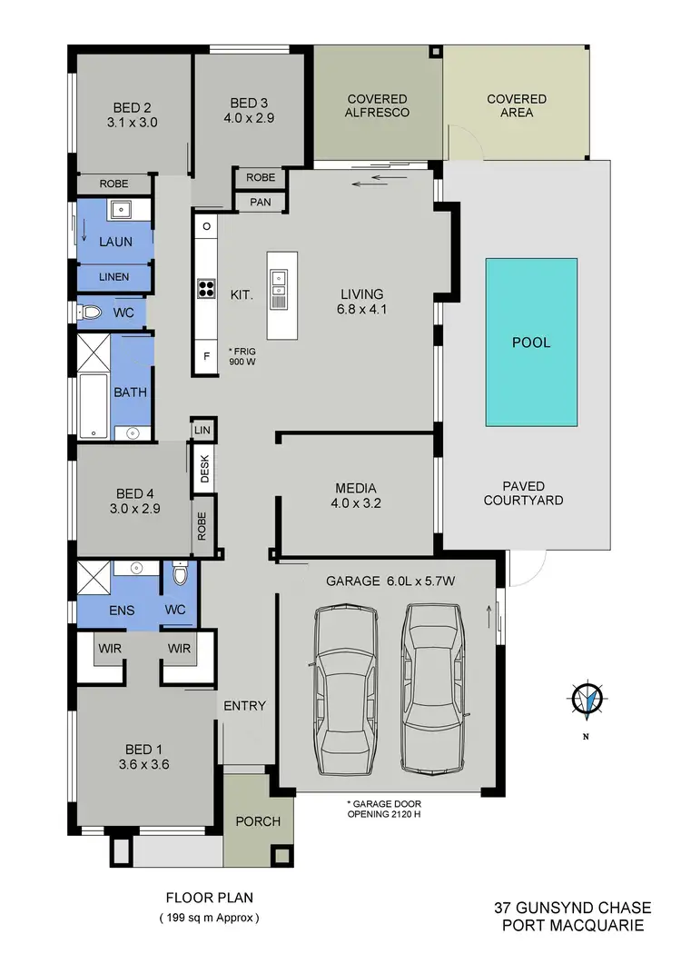 Floorplan of Homely land listing, 37 Gunsynd Chase, Port Macquarie NSW 2444
