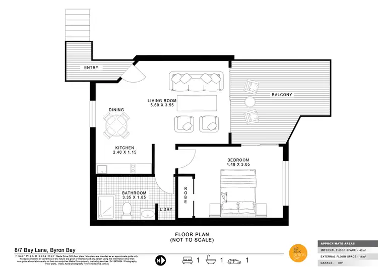 Floorplan of Homely apartment listing, 8/9 Bay Lane, Byron Bay NSW 2481