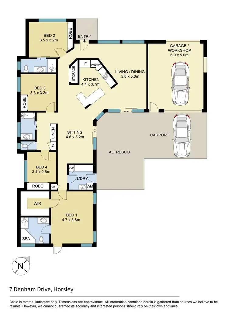 Floorplan of Homely house listing, 7 Denham Drive, Horsley NSW 2530