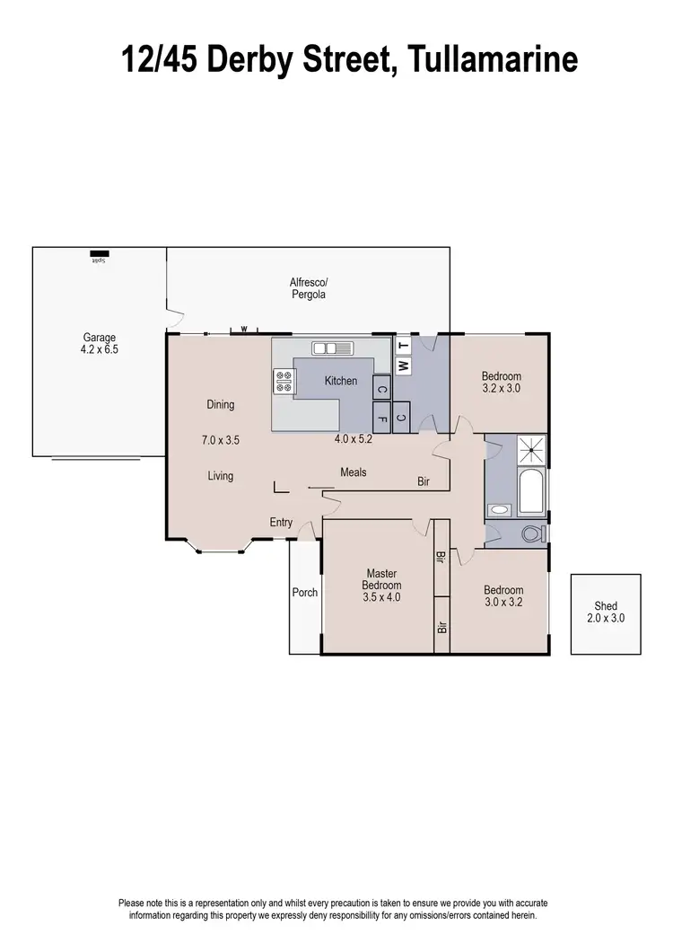 Floorplan of Homely unit listing, 12/45-47 Derby Street, Tullamarine VIC 3043