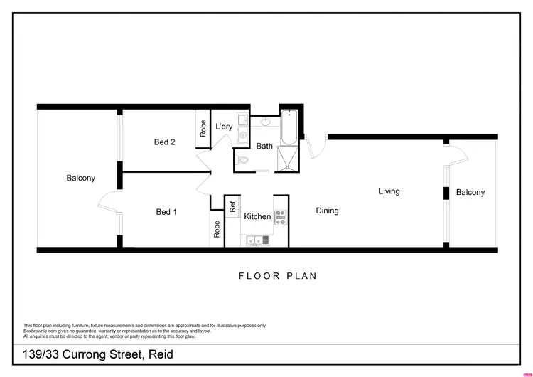 Floorplan of Homely apartment listing, 139/33 Currong Street, Reid ACT 2612
