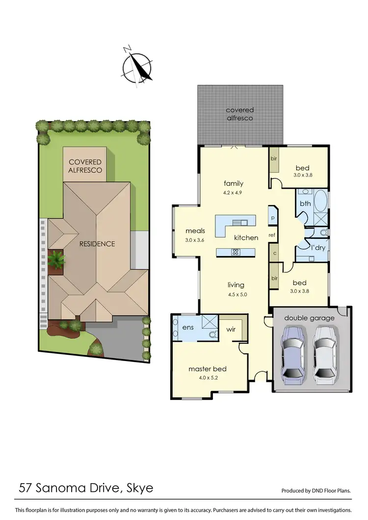 Floorplan of Homely house listing, 57 Sanoma Drive, Skye VIC 3977