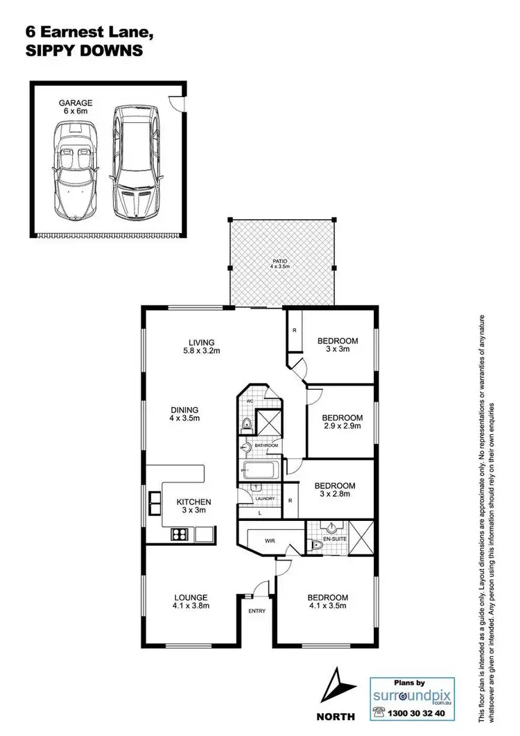 Floorplan of Homely house listing, 6 Earnest Lane, Sippy Downs QLD 4556