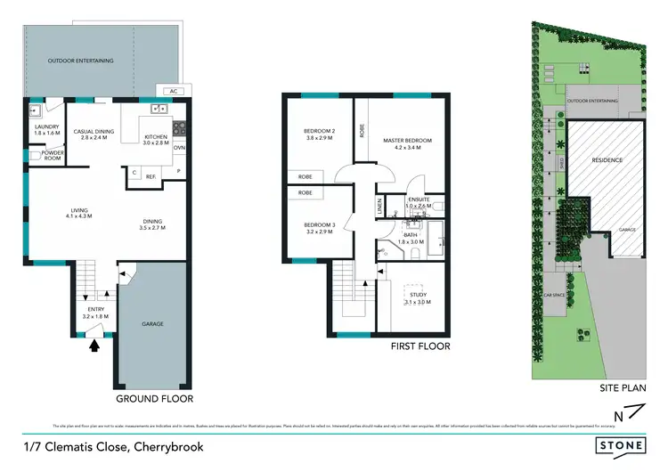 Floorplan of Homely semi-detached listing, 1/7 Clematis Close, Cherrybrook NSW 2126