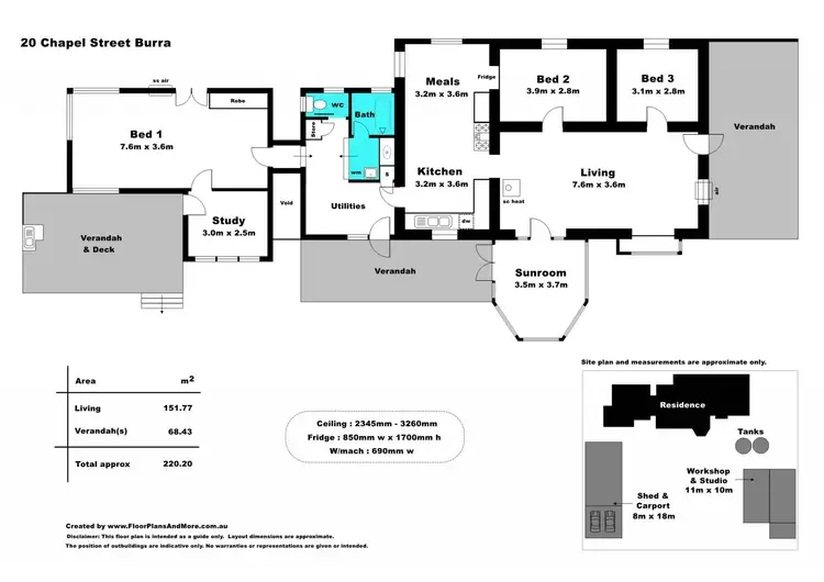Floorplan of Homely house listing, 20 Chapel Street, Burra SA 5417