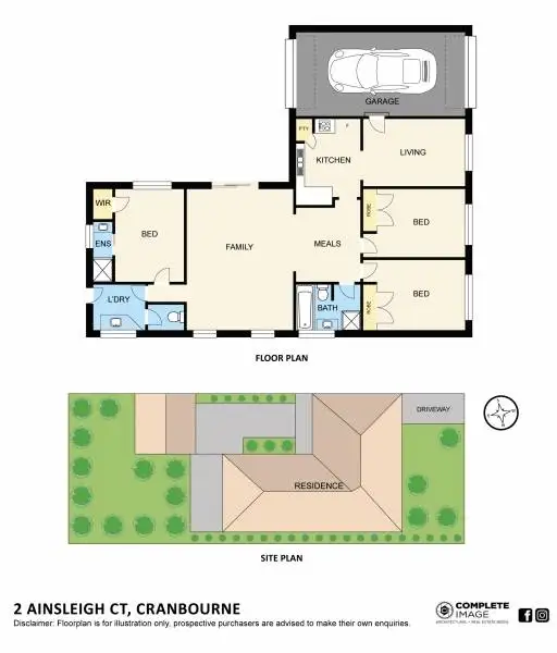 Floorplan of Homely house listing, 2 Ainsleigh Court, Cranbourne VIC 3977