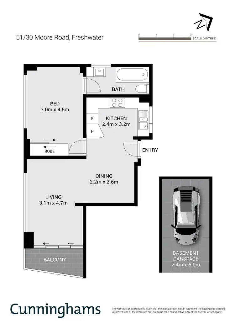 Floorplan of Homely apartment listing, 51/30 Moore Road, Freshwater NSW 2096