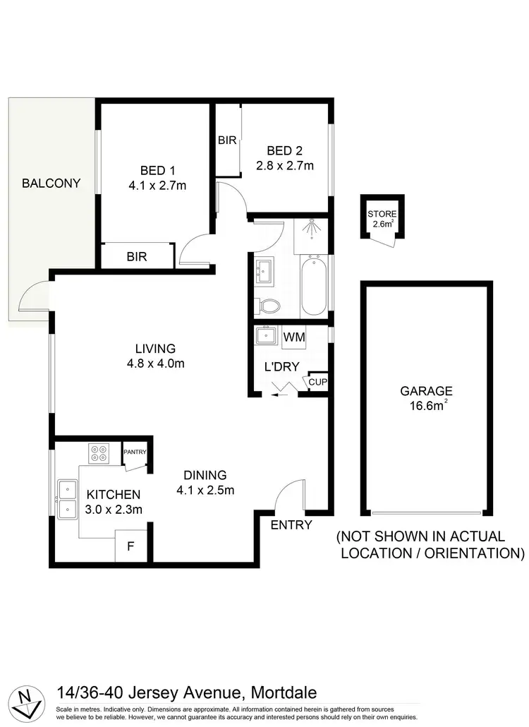 Floorplan of Homely unit listing, 14/36-40 Jersey Road, Mortdale NSW 2223