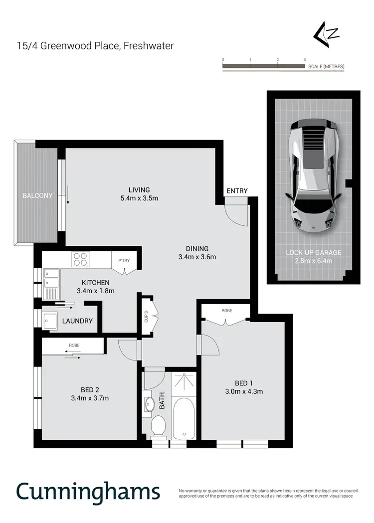 Floorplan of Homely apartment listing, 15/4 Greenwood Place, Freshwater NSW 2096