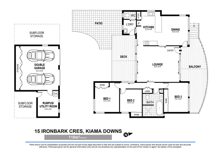 Floorplan of Homely house listing, 15 Ironbark Crescent, Kiama Downs NSW 2533