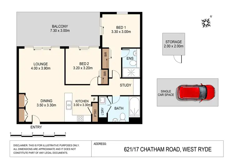 Floorplan of Homely apartment listing, 621/17 Chatham Road, West Ryde NSW 2114