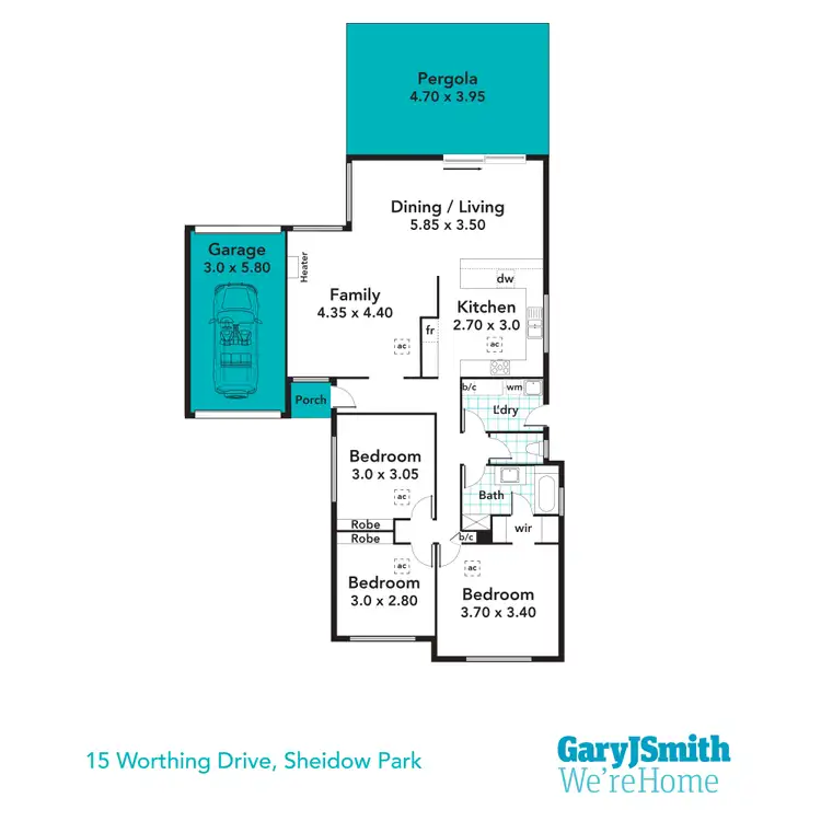 Floorplan of Homely house listing, 15 Worthing Drive, Sheidow Park SA 5158
