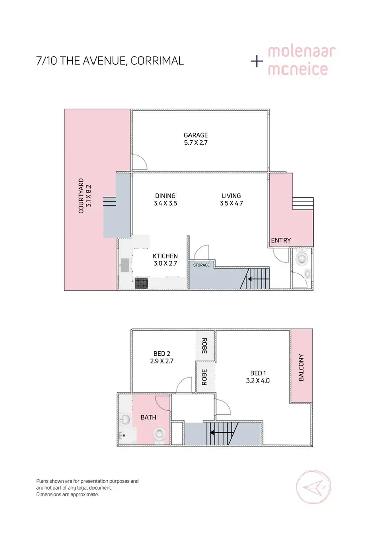 Floorplan of Homely townhouse listing, 7/10 The Avenue, Corrimal NSW 2518