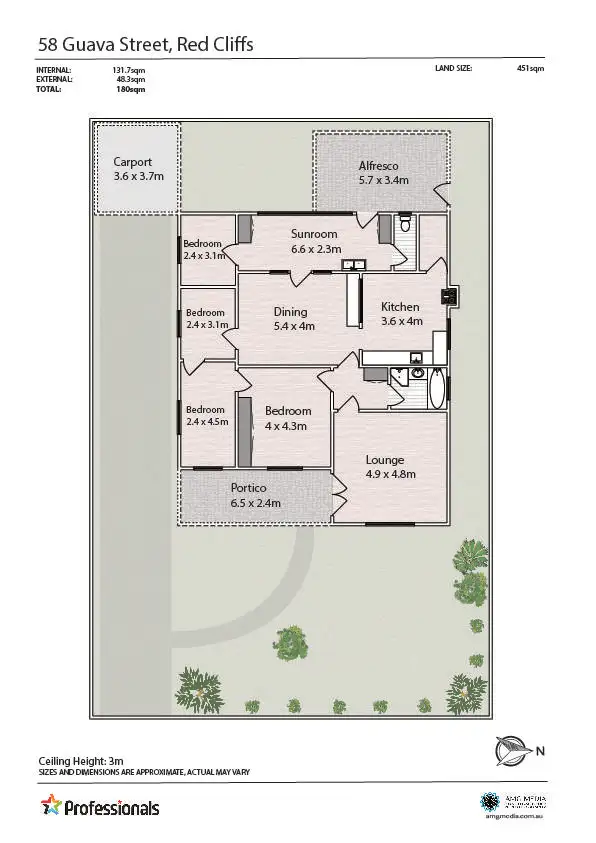 Floorplan of Homely house listing, 58 Guava Street, Red Cliffs VIC 3496