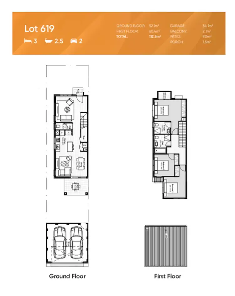 Floorplan of Homely terrace listing, 38 Rainbows Way, Leppington NSW 2179