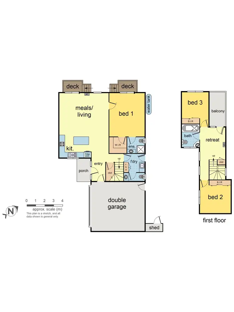 Floorplan of Homely townhouse listing, 5/25 Greenslopes Drive, Mooroolbark VIC 3138