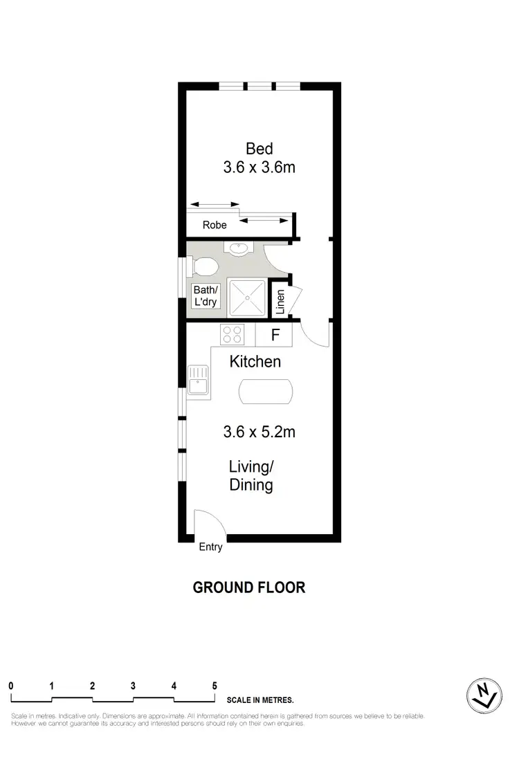 Floorplan of Homely unit listing, 1/35 Denman Avenue, Woolooware NSW 2230