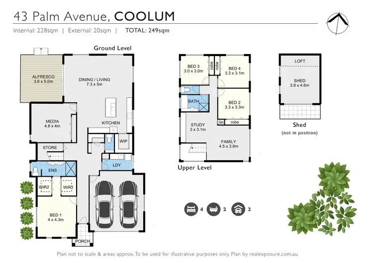 Floorplan of Homely house listing, 43 Palm Avenue, Coolum Beach QLD 4573